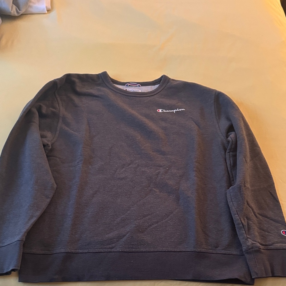 Champion Men's Dark Gray Crewneck Sweater